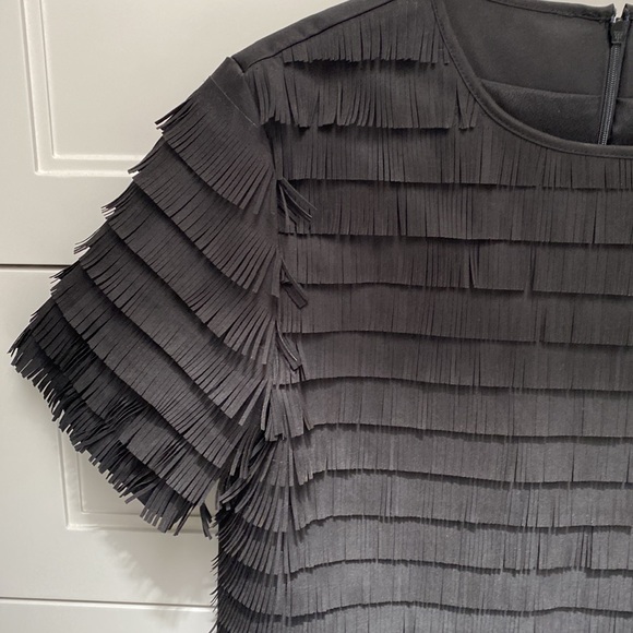 RT By Elle fringed black shirt size S - Picture 3 of 4